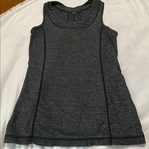 Lululemon Dark Gray tank top back ruffles